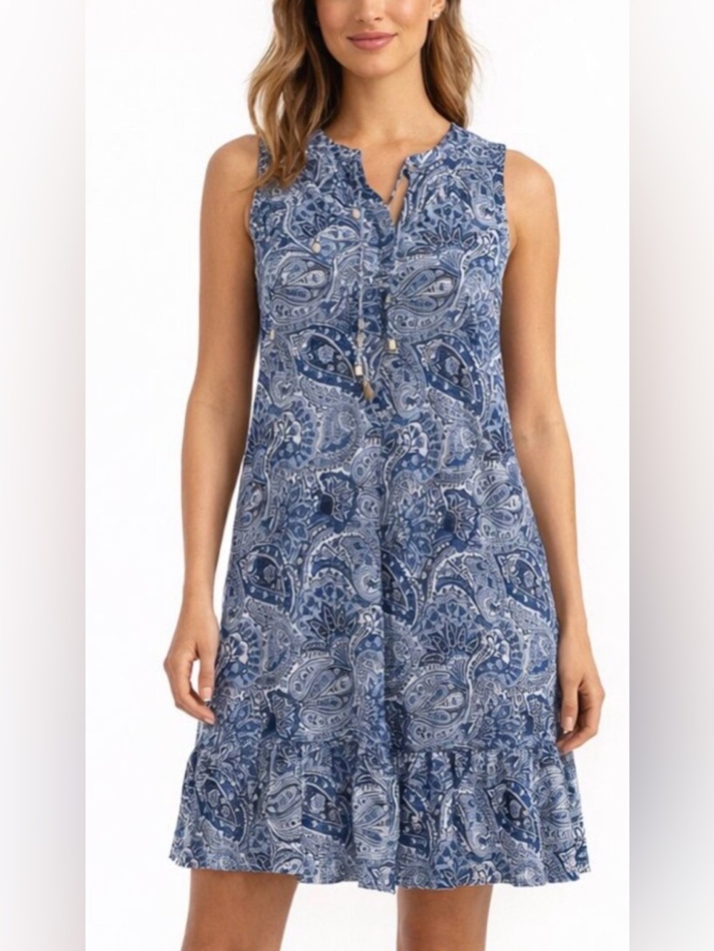 Michael Kors Blue Paisley Dress, Size S
